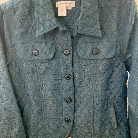 Coldwater Creek Crinkle Diamond Quilted Jacket - Picture 7 of 16